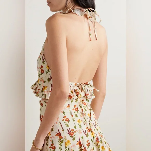 Agua by Agua Bendita Nardo Clementina floral halteneck top - Picture 2 of 5